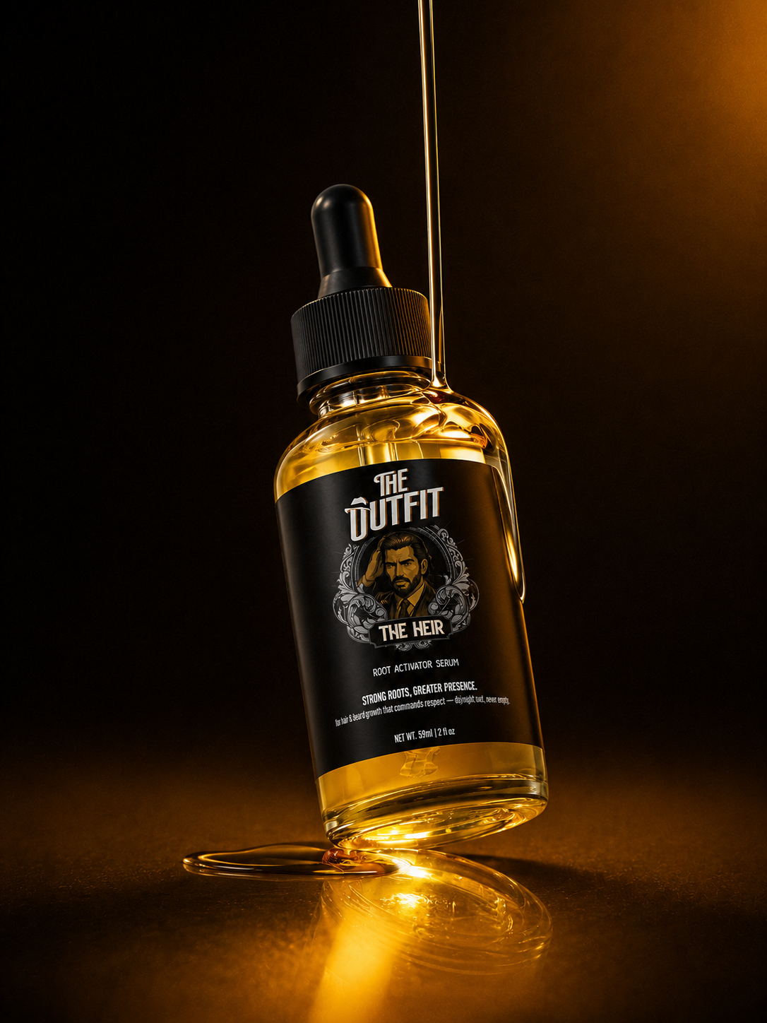 The Heir root serum in use